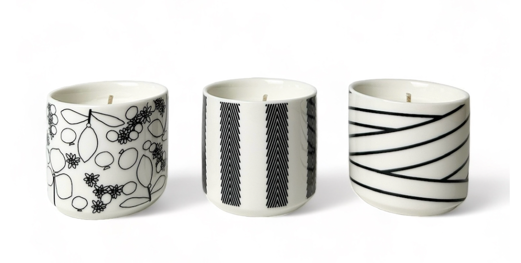 3 pk Gjafasett ilmkerti Lyng, Rendur, Öldur