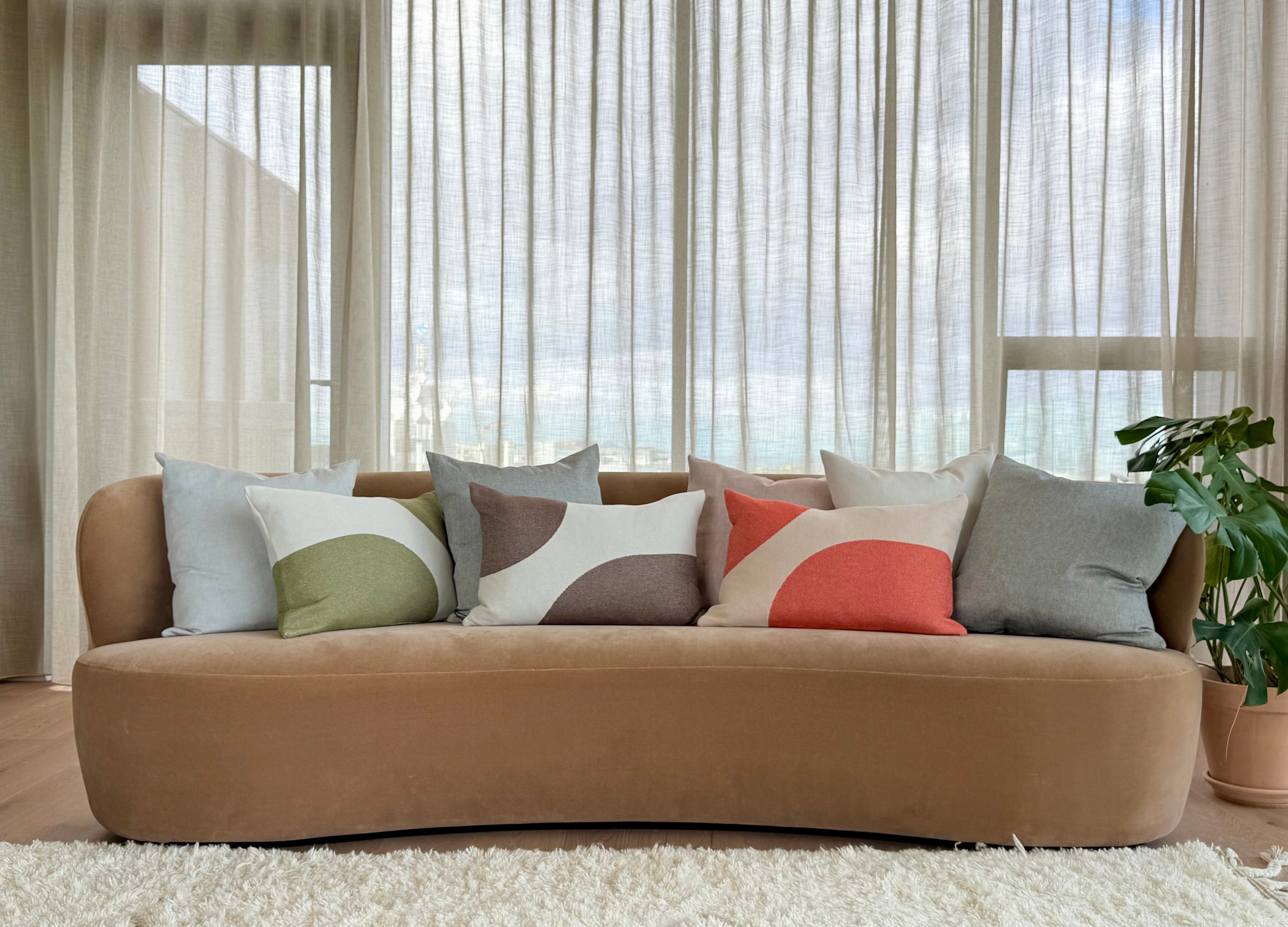 Bogar cushion grey / natur