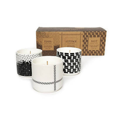 3 pk Gjafasett ilmkerti Fjara, Cottage, Bast