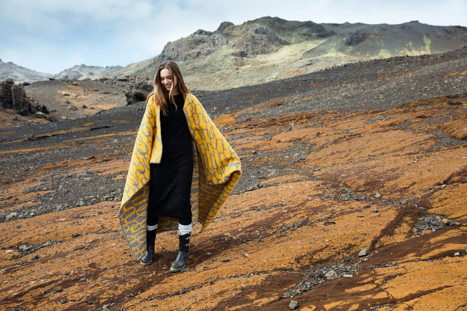 Loops Ullarteppi gult / grátt