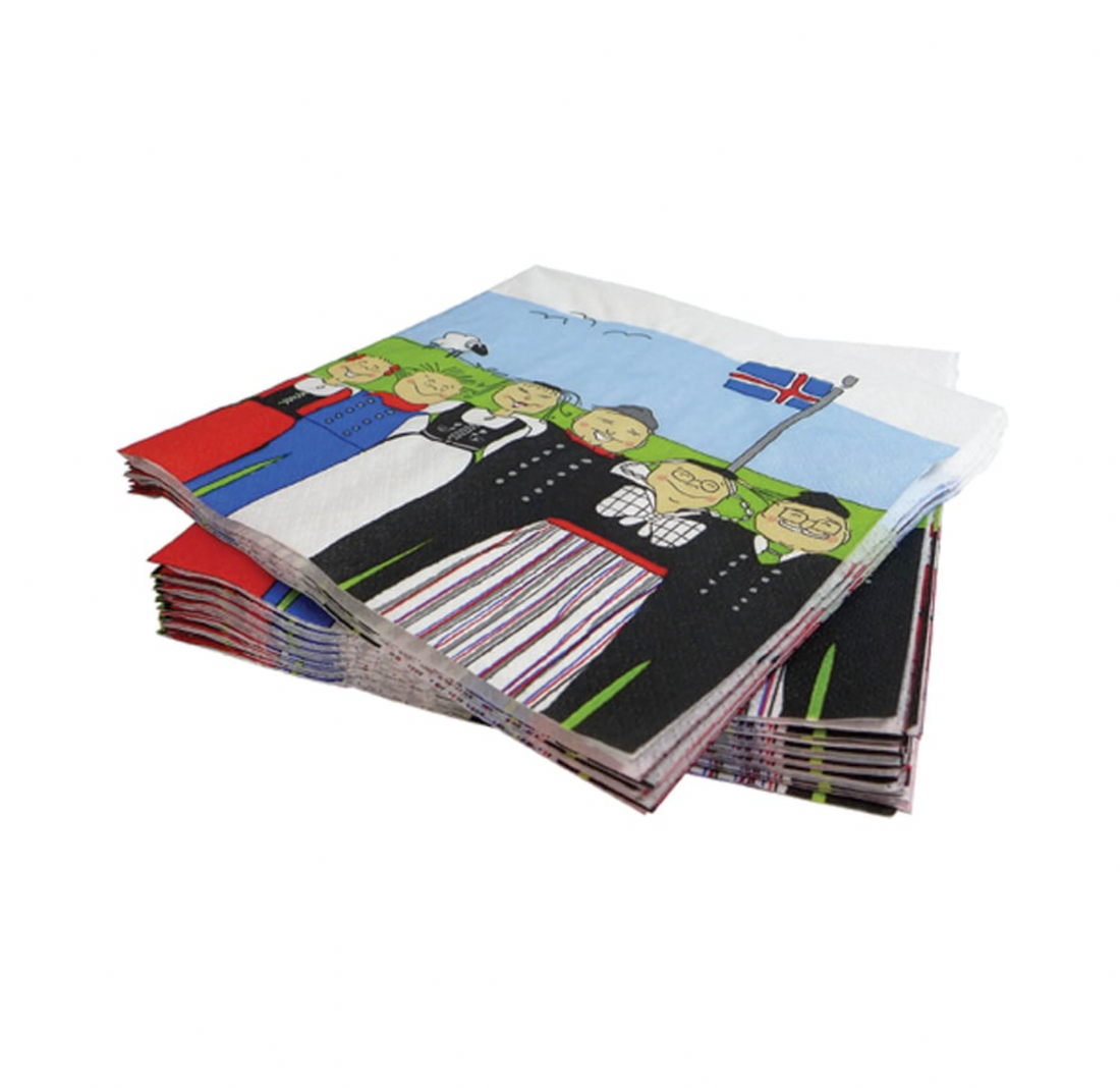 Servíettur Fjölskyldan mín