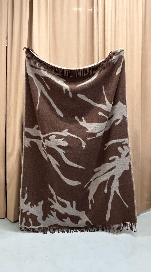 Þari Ullarteppi beige/brúnn