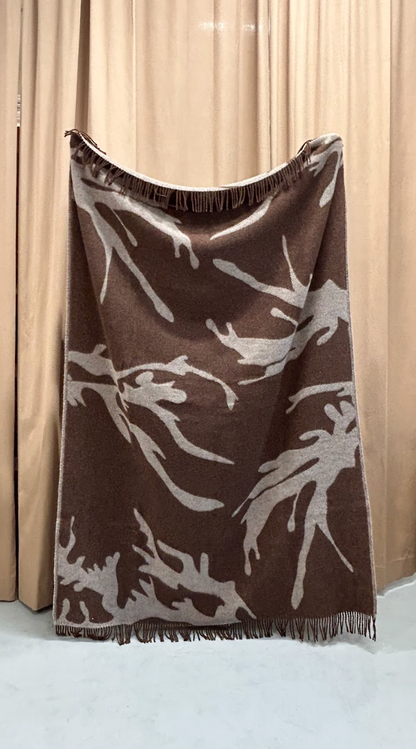 Þari Ullarteppi beige/brúnn