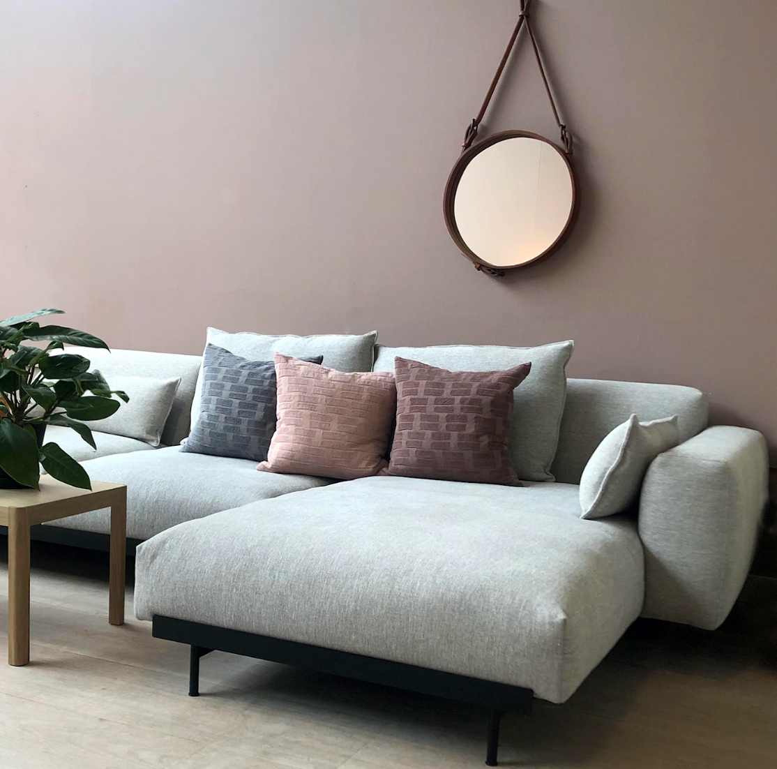 Bast púði fölbleikur