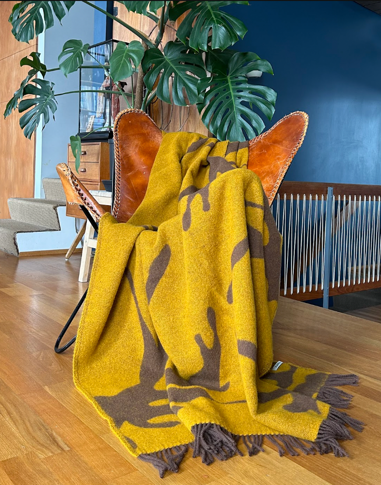 Þari Blanket mustard/brown