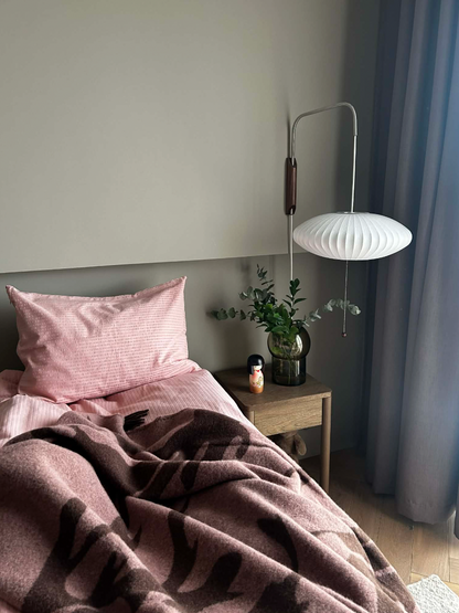 Þari Ullarteppi bleikur/brúnn