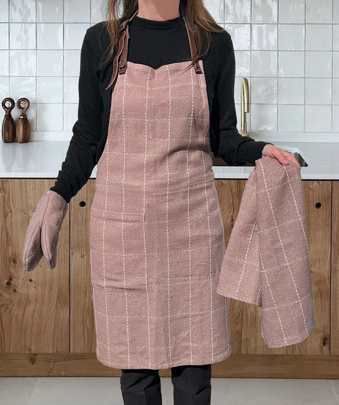 Bústaður svunta burgundy